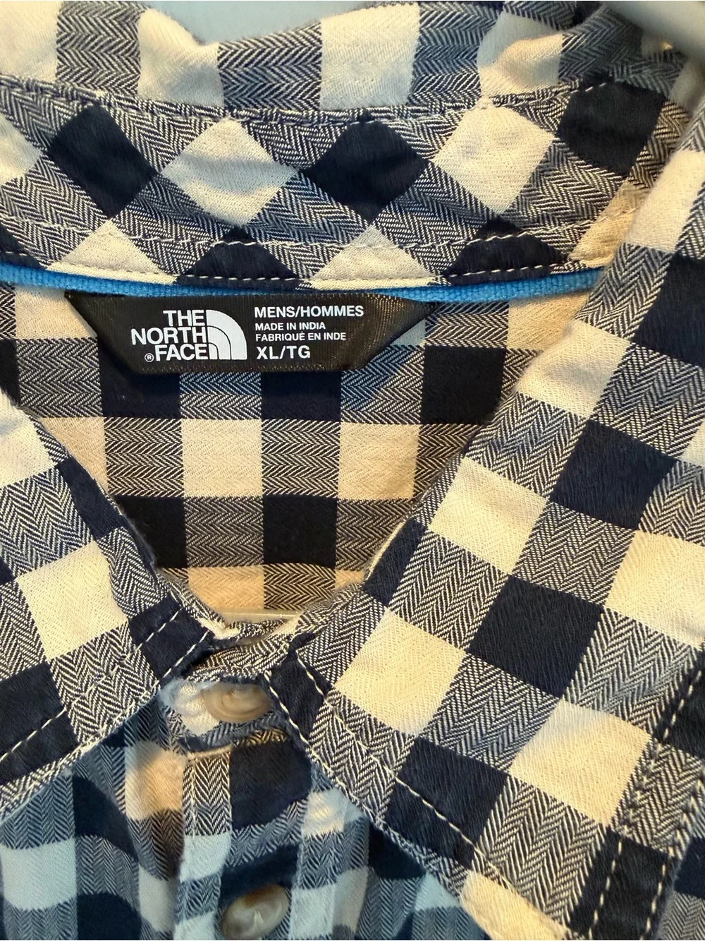 The North Face Navy & White Gingham Button-Down Shirt